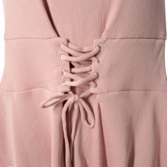 Express Women's Pink Peplum‎ Top Size M - Picture 2 of 14